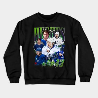 Vintage Quinn Hughes Vancouver Ice Hockey Retro Crewneck Sweatshirt